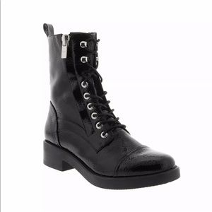 NWOT Marc Fisher Uleesa 2 black combat boots zip